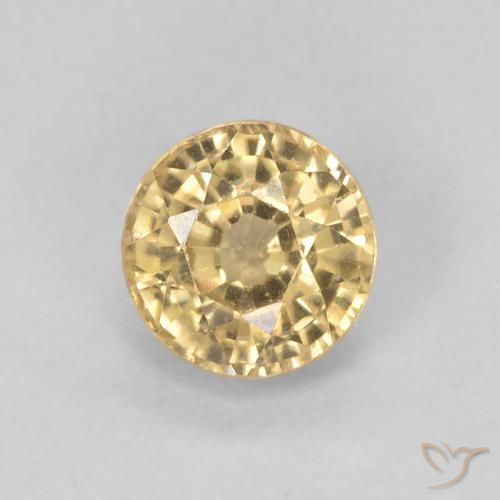 0.67ct Natural Dorado Zafiro, Redondo, VVS-VS