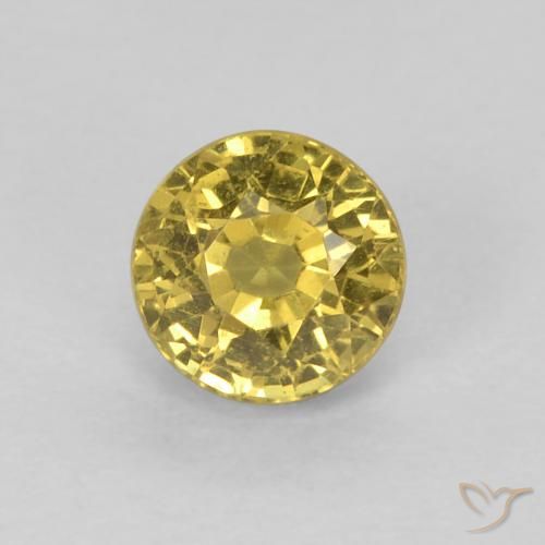 0.64ct Natural Marrón dorado Zafiro, Redondo, VVS-VS