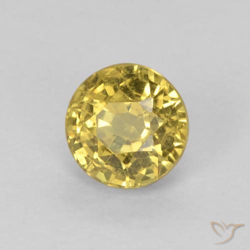 Zafiro Marrón dorado natural de 0.64 ct, Redondo, VVS-VS