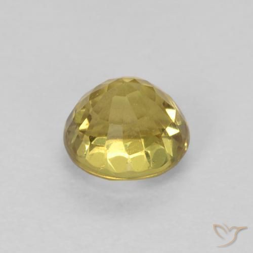 Zafiro Marrón dorado natural de 0.64 ct, Redondo, VVS-VS