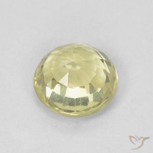 Zafiro Amarillo medio natural de 0.50 ct, Redondo, VVS