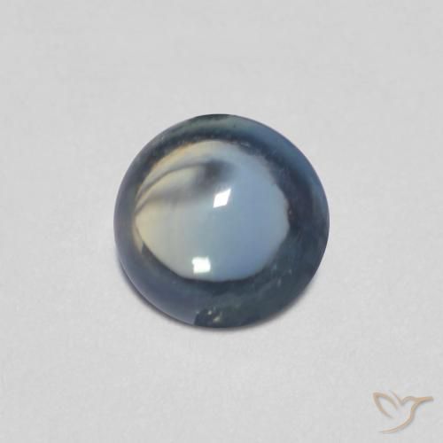 0.44ct Natural Azul marino Zafiro, Redondo, Transparente