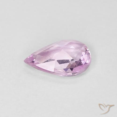 Zafiro Púrpura medio natural de 0.52 ct, En forma de pera, VVS-VS