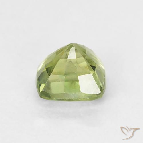 Zafiro Verde claro natural de 0.54 ct, Forma Cojín, VS-SI