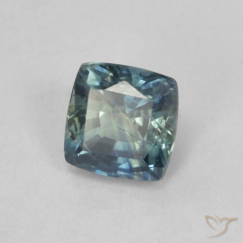 Zafiro Cerceta natural de 0.88 ct, Forma Cojín, VS