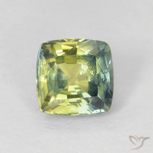 0.87ct Natural Multicolor Zafiro, Forma Cojín, VS