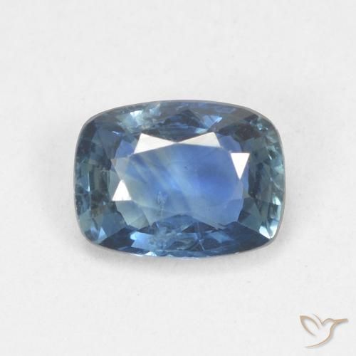 0.84ct Natural Azul marino Zafiro, Forma Cojín, VS