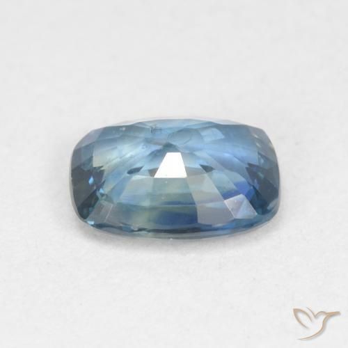 Zafiro Azul marino natural de 0.84 ct, Forma Cojín, VS