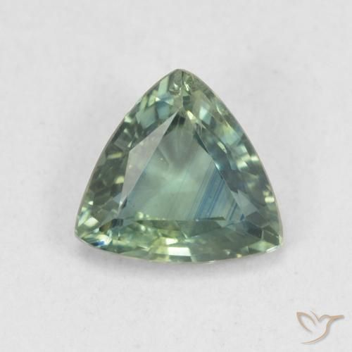 0.82ct Natural Azul verdoso Zafiro, Trillón, VS, Photo A