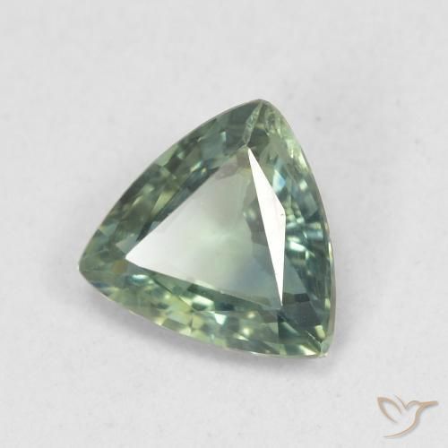 Zafiro Azul verdoso natural de 0.82 ct, Trillón, VS