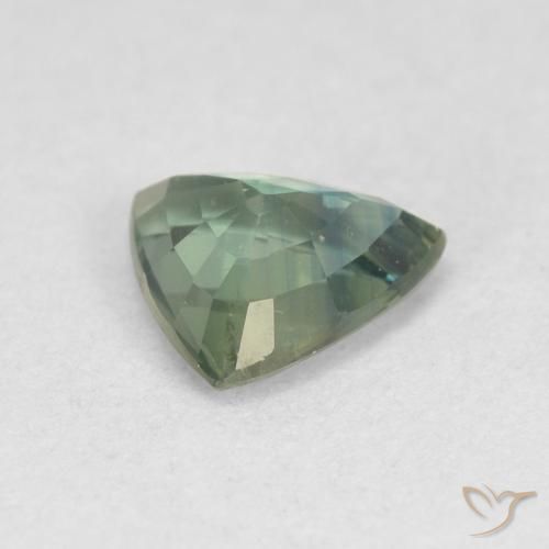 Zafiro Azul verdoso natural de 0.82 ct, Trillón, VS