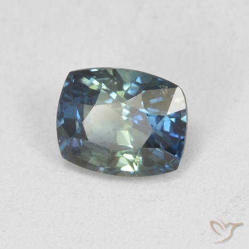 Zafiro Cerceta natural de 0.83 ct, Forma Cojín, VS