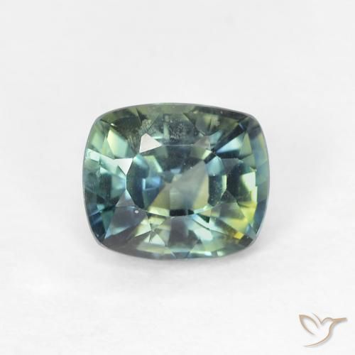 0.90ct Natural Multicolor Zafiro, Forma Cojín, VVS-VS