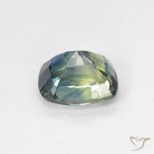 Zafiro Multicolor natural de 0.90 ct, Forma Cojín, VVS-VS