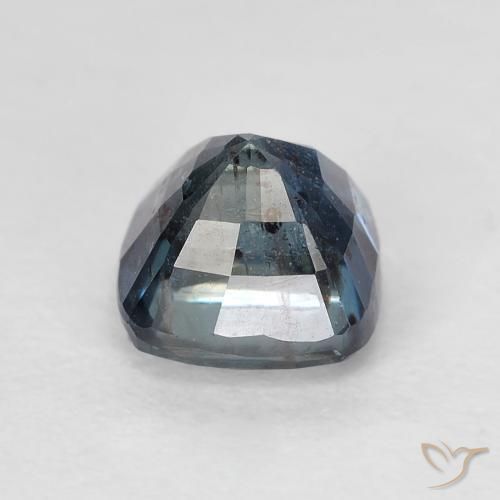 Zafiro Azul verdoso natural de 1.41 ct, Forma Cojín, VS-SI