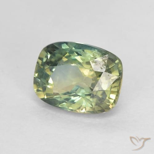 Zafiro Multicolor natural de 1.30 ct, Forma Cojín, VVS-VS