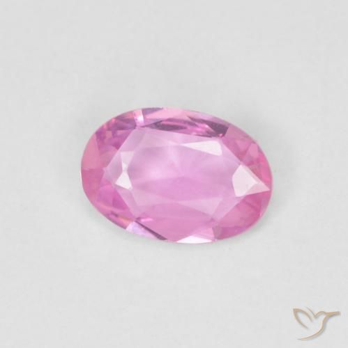 Zafiro Rosado intenso natural de 0.44 ct, Ovalada, VVS