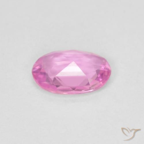 Zafiro Rosado intenso natural de 0.44 ct, Ovalada, VVS