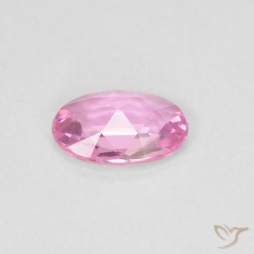 Zafiro Rosado intenso natural de 0.40 ct, Ovalada, VVS