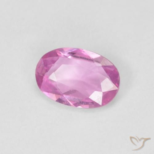 Zafiro Rosado púrpura natural de 0.47 ct, Ovalada, VVS