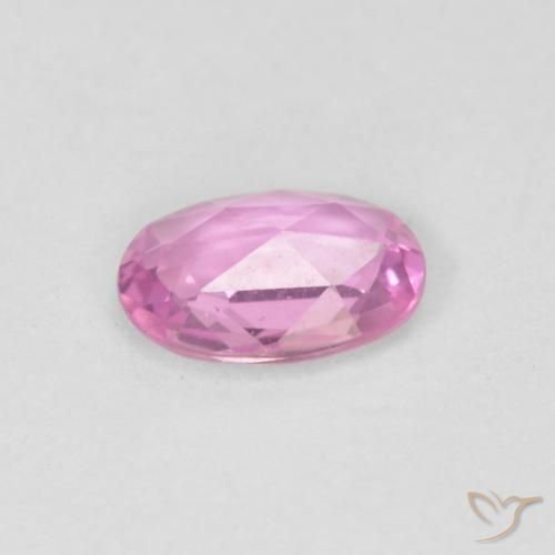 Zafiro Rosado púrpura natural de 0.47 ct, Ovalada, VVS