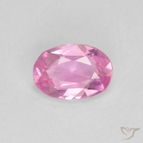 0.48ct Natural Rosado intenso Zafiro, Ovalada, VVS