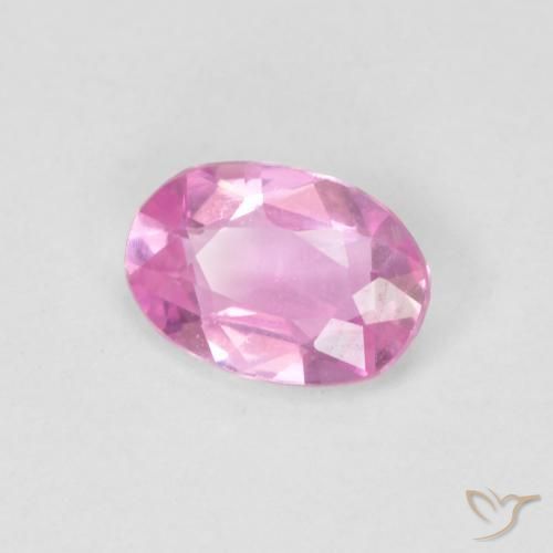 Zafiro Rosado intenso natural de 0.48 ct, Ovalada, VVS