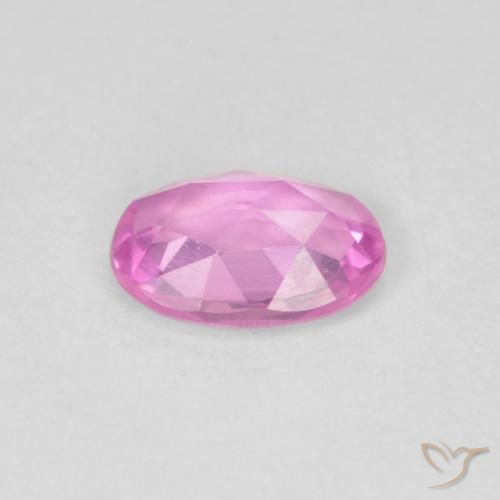 Zafiro Rosado intenso natural de 0.52 ct, Ovalada, VVS
