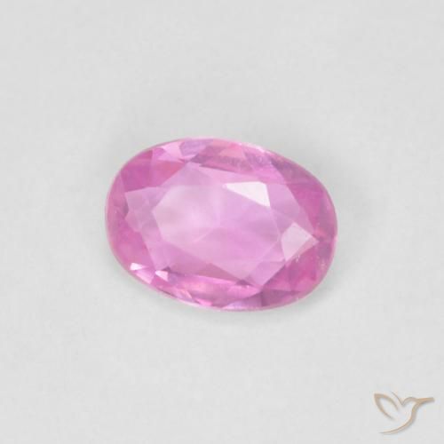 Zafiro Rosa natural de 0.46 ct, Ovalada, VVS
