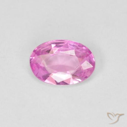0.37ct Natural Rosado púrpura real claro Zafiro, Ovalada, VVS