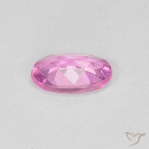 Zafiro Rosado intenso natural de 0.44 ct, Ovalada, VVS