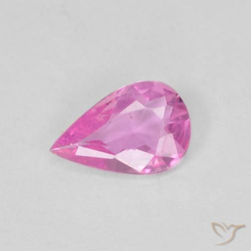 0.31ct Natural Púrpura intenso Zafiro, En forma de pera, VVS