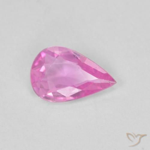 Zafiro Púrpura intenso natural de 0.31 ct, En forma de pera, VVS