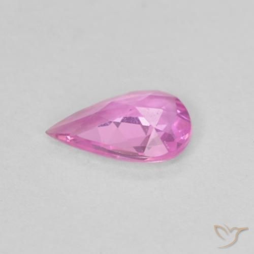 Zafiro Púrpura intenso natural de 0.31 ct, En forma de pera, VVS