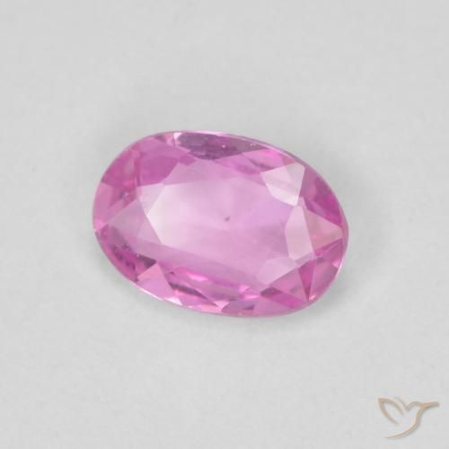 Zafiro Púrpura intenso natural de 0.44 ct, Ovalada, VVS