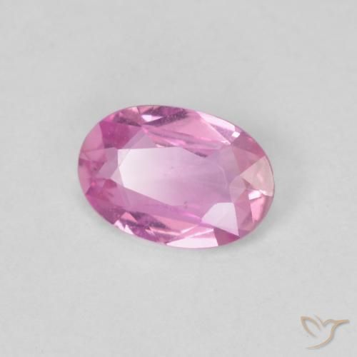 Zafiro Rosado púrpura natural de 0.38 ct, Ovalada, VVS-VS