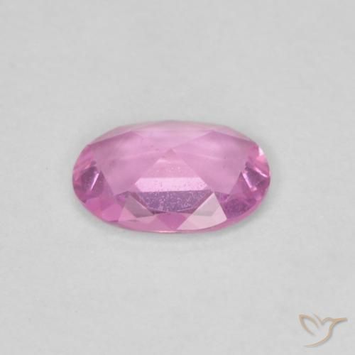 Zafiro Rosado púrpura natural de 0.38 ct, Ovalada, VVS-VS