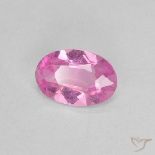 Zafiro Púrpura rosado claro natural de 0.38 ct, Ovalada, VVS-VS