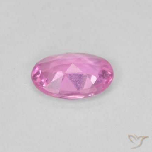 Zafiro Púrpura rosado claro natural de 0.38 ct, Ovalada, VVS-VS