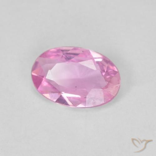 Zafiro Púrpura rosado claro natural de 0.40 ct, Ovalada, VVS-VS