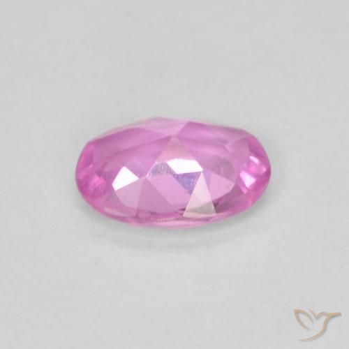 Zafiro Púrpura rosado claro natural de 0.47 ct, Ovalada, VVS-VS