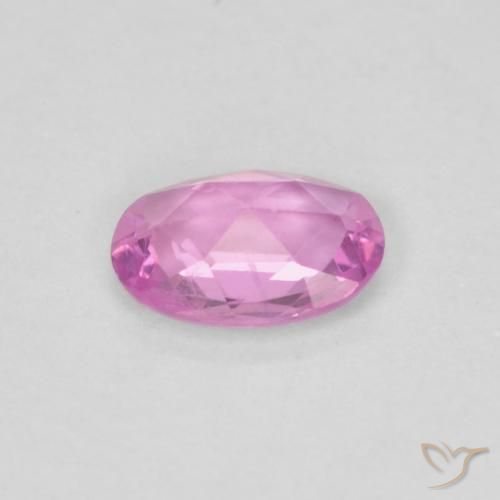 Zafiro Púrpura rosado claro natural de 0.43 ct, Ovalada, VVS-VS