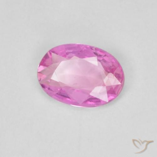 Zafiro Rosado púrpura natural de 0.39 ct, Ovalada, VVS-VS
