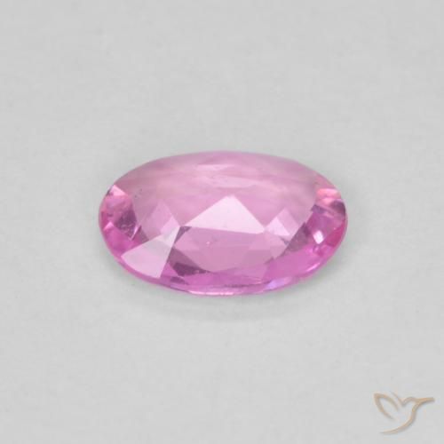 Zafiro Rosado púrpura natural de 0.39 ct, Ovalada, VVS-VS