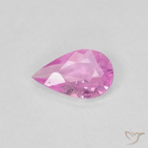 0.26ct Natural Púrpura rosado claro Zafiro, En forma de pera, VS