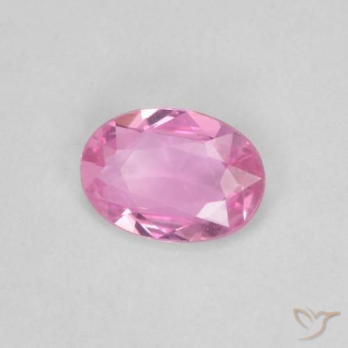 Zafiro Rosado medio natural de 0.40 ct, Ovalada, VVS