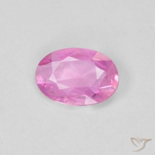 0.38ct Natural Rosado medio Zafiro, Ovalada, VVS