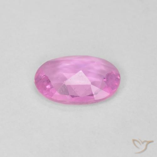 Zafiro Rosado medio natural de 0.38 ct, Ovalada, VVS