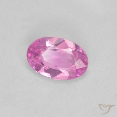 Zafiro Rosado medio natural de 0.41 ct, Ovalada, VVS