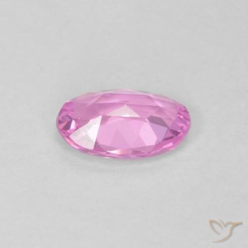 Zafiro Rosado medio natural de 0.41 ct, Ovalada, VVS